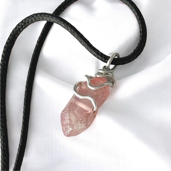 5 For $25💫Cotton Candy Quartz Pendant Necklace - Picture 3 of 5